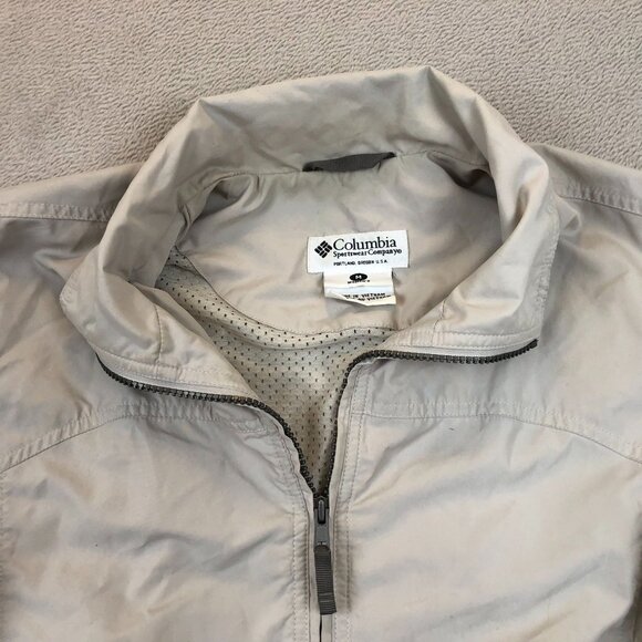Columbia Sportswear Womens Athletic Jacket Medium Beige Full Zip Outdoors Pocket - Picture 8 of 15